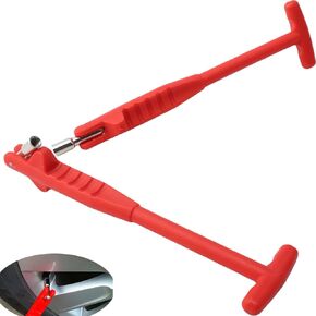 2 Pack Valve Stem Puller Installer Removal Tool No Scratch Repair Remover Extender Adapter Replacement Universal for Auto Bicycle Tyre Car Tire Valve Stem Cores Red