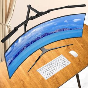 LED Desk Lamp with Clamp, 41.5" Clamp on Architect Desk Lamp for Home Office, 24W Bright Tall Computer LED Table Light Adjustable Overhead Clip on Office Lighting for Work Craft