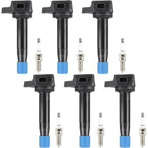 Ignition Coil Pack + Iridium Spark Plugs for Acura RL 2009-2012, TL 2009-2014, TSX 2010-2014, Honda Accord 2008-2012, Accord Crosstour 2010-2011, Crosstour 2012, Odyssey 2008-2017, 6732311 UF603 C1624