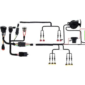 مجموعة قانونية للشارع من NTHREEAUTO Universal ATV UTV، مجموعة إشارات الانعطاف جنبًا إلى جنب، مفتاح هزاز، ضوء خطر، وميض LED متوافق مع Polaris Ranger RZR Yamaha Grizzly Honda FourTrax Can-Am Defender