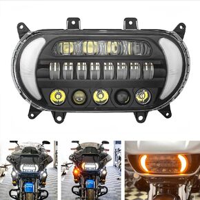 LED Headlight with DRL Turn Signals Motorcycle Headlamp Daytime Running Side Lights Fit for Touring Road Glide 2015 2016 2017 2018 2019 2020