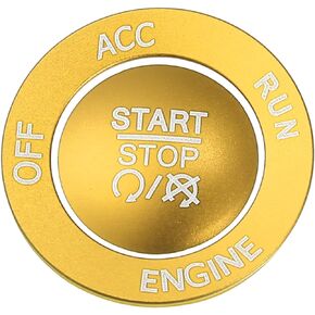 X AUTOHAUX Engine Start Stop Button Cover Kit One Click Push Start Button Trim Sticker for Dodge Charger Challenger Durango Aluminum Alloy Black