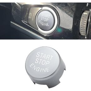 Xotic Tech Engine Start Stop Push Button Switch Power Ignition Cover Trim Compatible with BMW 1 2 3 4 5 6 7 Series F20 F23 F30 F32 F10 F12 X1 X3 X4 X5 X6 -Without "Off" Button (Black) 1.06"
