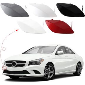 Car Front Bumper Tow Hook Cover Fit for Mercedes-Benz CLA Class W117 2014 2015 2016 Towing Eye Cap Trailer Cover A1178850622 (Black, Right Passenger Side)
