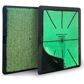 Cupohus Golf Hitting Mat 13"x17", Path Feedback Golf Practice Mat, Replaceable Golf Precision Swing Mat Pro with Non-Slip Rubber Base Indoor/Outdoor
