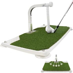 Golf Swing Trainer - Golf Training Equipment with 5 Height Adjustments - Iron and Club Practice Simulator in Home & Indoor - Portable Golf Swing Practice Mat, True Impact