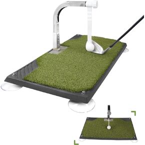 Golf Swing Trainer - Golf Training Equipment with 5 Height Adjustments - Iron and Club Practice Simulator in Home & Indoor - Portable Golf Swing Practice Mat, True Impact