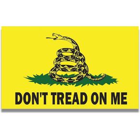 Magnet Me Up Don't Tread on Me Gadsden Flag Magnet Decal, 3x5 Inches, Yellow, Green, Black, Heavy Duty Automotive Magnet for Car Truck SUV or Any Other Magnetic Surface