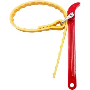 AUCELI Belt Type Oil Filter Wrench, Adjustable Strap and Steel Handle Removal Hand Tools Engine Box Motorcycle, Multi-Purpose Auto Car Repair Spanner, Universal Extractor Tool for Oil Filter and Pipe