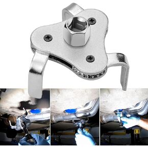 Adjustable Oil Filter Wrench Universal Use for 2-1/2 inch to 4.5 inch Oil Filter Wrench Remover Tool Set 3 Leg - Black