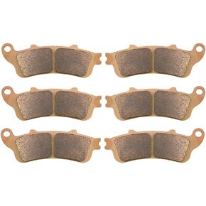 AHL Sintered Front and Rear Brake Pads Set for Honda GL1800 Goldwing (All Models) 2001-2013 ST 1300/ST1300 Pan European (ABS & Non ABS) 2002-2007 (Sintered copper-based)