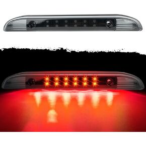 3rd Brake Light Fit For Nissan Frontier 2001-2004 High Mount Stop Light LED Rear Cab Roof Center Mount Brake Stop Tail Cargo Light (Black Housing+Smoke Lens)