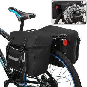 Lixada Bicycle Pannier Bag Waterproof Bike Rear Rack Bag Portable Bike Seat Carrier Bag Road Bike Storage Bag
