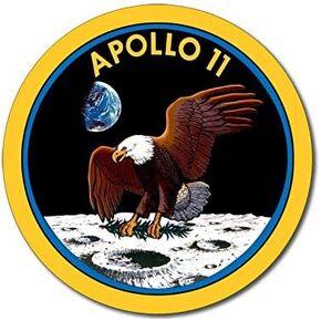 Round Apollo 11 NASA Mission Seal Sticker (Logo Insignia Decal Eleven Space Vinyl for car Window or Laptop (3 inch)