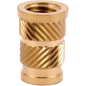 E-Z LOK Threaded Insert for Plastic Straight Flanged Brass Thread Inserts 1/4-28 Pack of 50