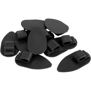 X AUTOHAUX Universal Car Floor Mat Clips Fixing Grips Anti Slip Buckle Black 28x56mm 10 pcs