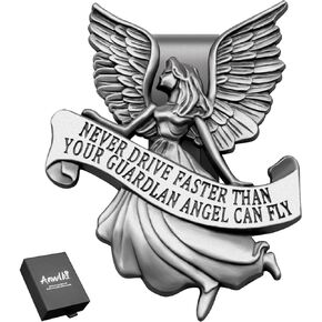 Car Guardian Angel Medal Guardian Angel Visor Clip Accessories Bless Driving Safety Religious Gift for Driver, Parent, Family, Friend (1)