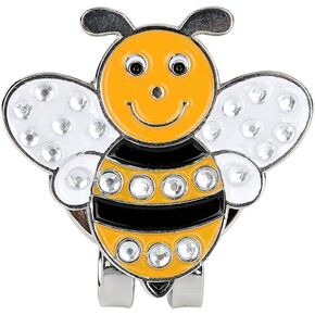 Cute Pattern Golf Hat Clip with Detachable Magnetic Ball Marker Golfer Accessory for Women Kids (bee)