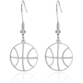 Basketball Earrings for Women -Hypoallergenic Earrings Basketball Earrings，Dangle Basketball Earrings Sport Jewelry for Women Fan Gift…