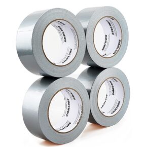 Duct Tape Heavy Duty, 1.88 in x 90 ft, Silver, Waterproof, Temperature Resistant, Extreme Durability, Super Fix, No Residue, Industrial, for Duct Tape Crafts, 1 Roll