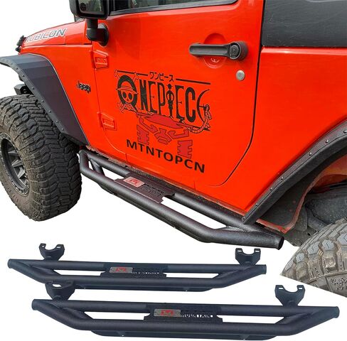لوحات الجري Nerf Bars 3 Tube Side Step Bar متوافق مع 2007-2018 Jeep Wrangler JK JKU 2 Door in Kuwait
