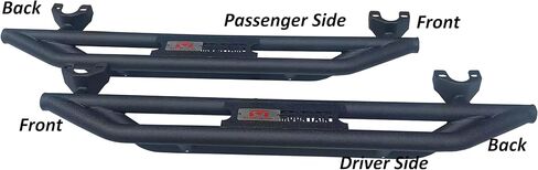لوحات الجري Nerf Bars 3 Tube Side Step Bar متوافق مع 2007-2018 Jeep Wrangler JK JKU 2 Door in Kuwait