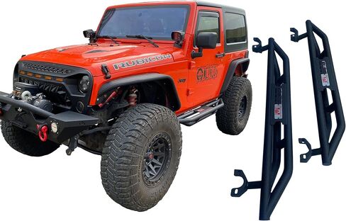 لوحات الجري Nerf Bars 3 Tube Side Step Bar متوافق مع 2007-2018 Jeep Wrangler JK JKU 2 Door in Kuwait
