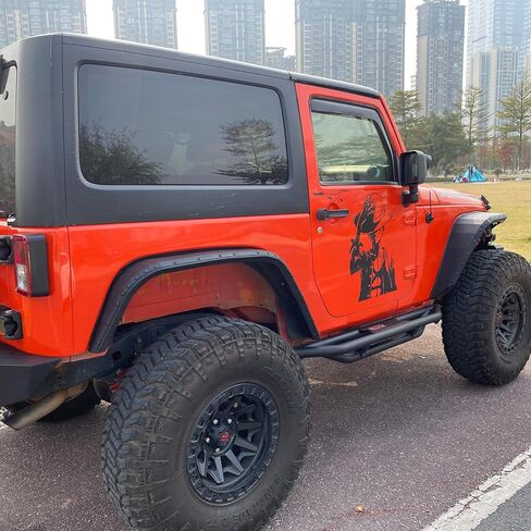 لوحات الجري Nerf Bars 3 Tube Side Step Bar متوافق مع 2007-2018 Jeep Wrangler JK JKU 2 Door in Kuwait