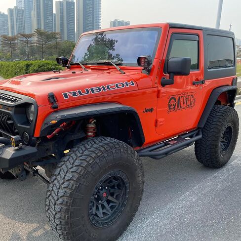 لوحات الجري Nerf Bars 3 Tube Side Step Bar متوافق مع 2007-2018 Jeep Wrangler JK JKU 2 Door in Kuwait
