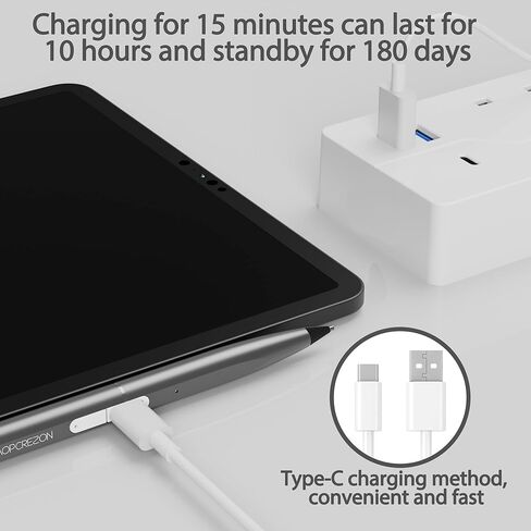 قلم ستايلس لجهاز iPad 2018-2023، حساسية الميل المغناطيسي ورفض راحة اليد، يعمل لجهاز iPad Pro 11 بوصة/12.9 بوصة، iPad Mini 5/6، iPad Air 3/4/5، iPad 6/7/8/9/10، آيفون/الهاتف المحمول/سامسونج/الكمبيوتر اللوحي الرسم والكتابة in Kuwait