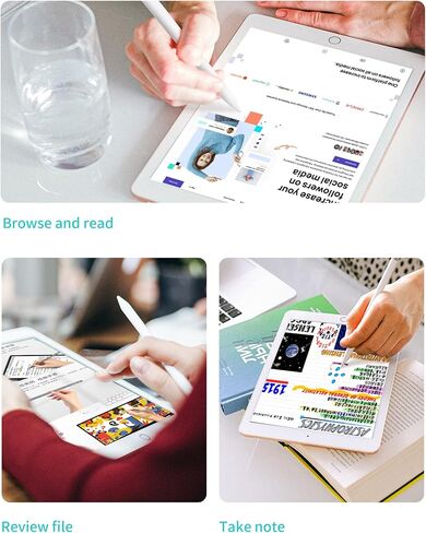 Metapen Pencil Tips for Apple Pencil 2nd and 1st Generation - 1:1 Original Size (4pcs, 2X More Durable), Fit Well with iPad Pen for iPad Pro/Mini/Air, Active Stylus Nibs (White, NOT Yellow) in Kuwait