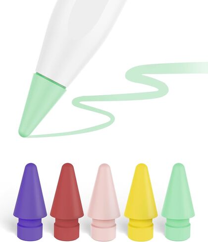 Metapen Pencil Tips for Apple Pencil 2nd and 1st Generation - 1:1 Original Size (4pcs, 2X More Durable), Fit Well with iPad Pen for iPad Pro/Mini/Air, Active Stylus Nibs (White, NOT Yellow) in Saudi Arabia