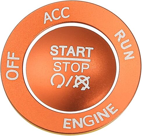 X AUTOHAUX Engine Start Stop Button Cover Kit One Click Push Start Button Trim Sticker for Dodge Charger Challenger Durango Aluminum Alloy Black in Saudi Arabia