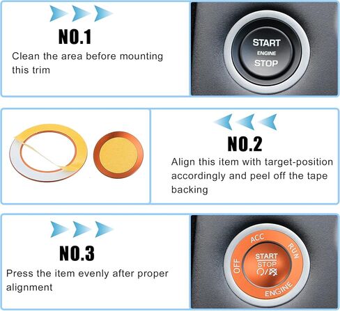 X AUTOHAUX Engine Start Stop Button Cover Kit One Click Push Start Button Trim Sticker for Dodge Charger Challenger Durango Aluminum Alloy Black in Saudi Arabia