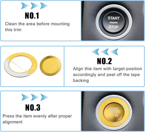 X AUTOHAUX Engine Start Stop Button Cover Kit One Click Push Start Button Trim Sticker for Dodge Charger Challenger Durango Aluminum Alloy Black in Saudi Arabia
