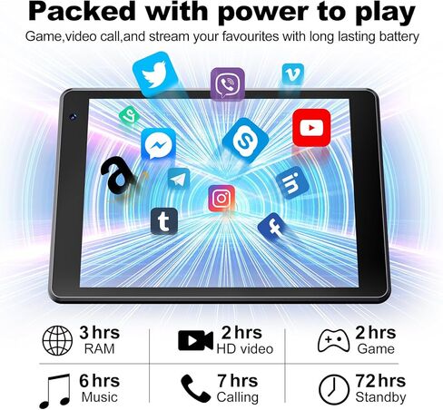 TJD MT750QR 7.5 بوصة Android Tablet، 2GB RAM 64GB ROM، 1440 * 1080 بكسل، معالج رباعي النواة، 2.4 جيجا هرتز/5 جيجا هرتز WiFi، بلوتوث 4.2، GPS، 3G/4G، OTG، ذاكرة قابلة للتوسيع 64 جيجا بايت (فضي) in Kuwait