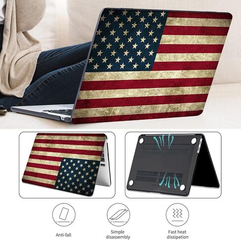Cartoon Compatible with MacBook Air 13 Inch Case 2022, 2021-2018 M1 A2337 A2179 A1932 Durable Hard Plastic Shell Case &Keyboard Cover&Mac OS Keyboard Sticker (Gray Cat) in Saudi Arabia