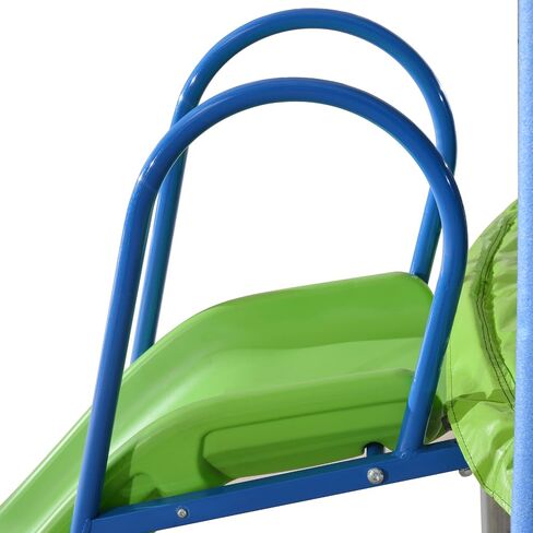 Trampoline for Kids, 12ft Family Recreation Trampoline with Swing, Slide, Safety Fence Net and Basketball Hoop Ladder, Recreational Trampolines for Outdoor Indoor, Green in Saudi Arabia