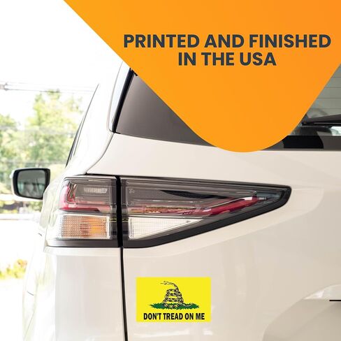 ملصق مغناطيسي Magnet Me Up Don't Tread on Me Gadsden Flag Magnet، 3x5 بوصة، أصفر، أخضر، أسود، مغناطيس سيارات شديد التحمل لسيارة شاحنة الدفع الرباعي أو أي سطح مغناطيسي آخر in Kuwait