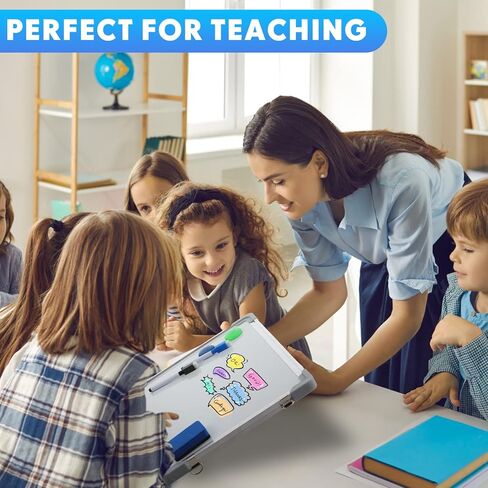4 Pack Magnetic Board Small Dry Erase White Board 12'' x 16'' Double Sided Dry Erase Board for Wall with 16 Magnetic Markers and 4 Dry Eraser for Home School Office in Kuwait