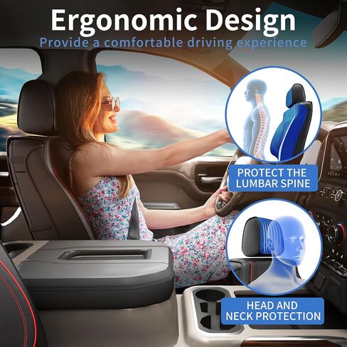 oEdRo 5PCS Car Seat Covers Full Set Compatible with 2007-2024 Chevy Silverado/GMC Sierra 1500 2500HD 3500HD Crew/Double/Extended Cab, Truck Waterproof Leather Seat Cover Protectors (Black) in Saudi Arabia