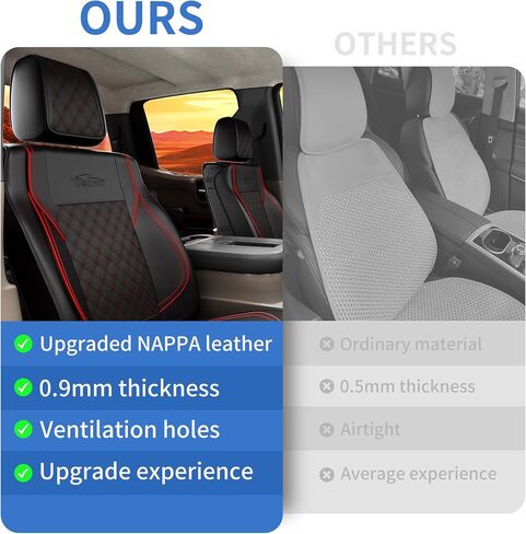 oEdRo 5PCS Car Seat Covers Full Set Compatible with 2007-2024 Chevy Silverado/GMC Sierra 1500 2500HD 3500HD Crew/Double/Extended Cab, Truck Waterproof Leather Seat Cover Protectors (Black) in Saudi Arabia
