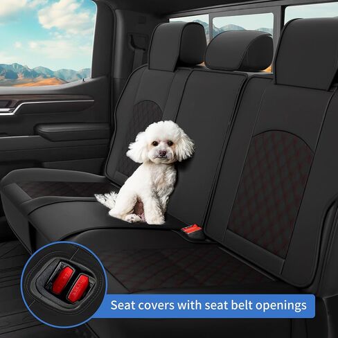 oEdRo 5PCS Car Seat Covers Full Set Compatible with 2007-2024 Chevy Silverado/GMC Sierra 1500 2500HD 3500HD Crew/Double/Extended Cab, Truck Waterproof Leather Seat Cover Protectors (Black) in Saudi Arabia