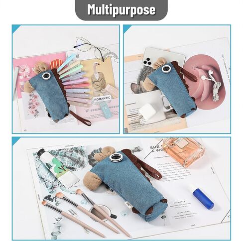 Mr. Pen- Standing Pencil Case, Animal Pencil Pouch, Red Donkey, Kids Pencil Case for Kids, Stand Up Pencil Case, Cute Pencil Pouch for Girls and Boys, Pen Case, Pen Pouch, School Pencil Case Pouch in Saudi Arabia