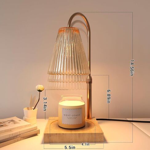 مصباح تدفئة الشموع، سخان شموع كهربائي مع مؤقت، مصباح تدفئة شموع قابل للتعتيم لشموع الجرة مع لمبتين، مذيب كهربائي، ديكور منزلي وهدية للأم in Kuwait