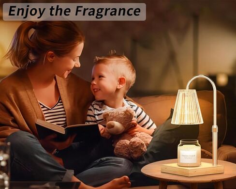 مصباح تدفئة الشموع، سخان شموع كهربائي مع مؤقت، مصباح تدفئة شموع قابل للتعتيم لشموع الجرة مع لمبتين، مذيب كهربائي، ديكور منزلي وهدية للأم in Kuwait