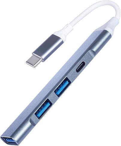 موزع USB C 3.0، محول USB C إلى USB ذو 4 منافذ، محول USB C فائق النحافة، موزع USB، قاعدة USB C، موسع USB لأجهزة الكمبيوتر المحمول، iMac Pro، MacBook Air، Mac، USB إلى USB C، USB C إلى USB in Saudi Arabia