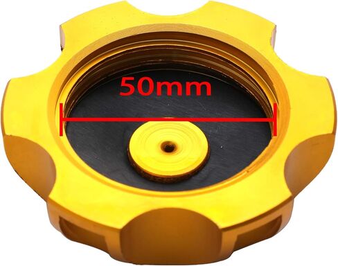 غطاء خزان وقود غاز ألومنيوم 50 مم مع صمام تنفس لـ 50cc 70cc 90cc 110cc 125cc 140cc 150cc 160cc Pit Dirt Bike ATV Taotao (أصفر) in Kuwait