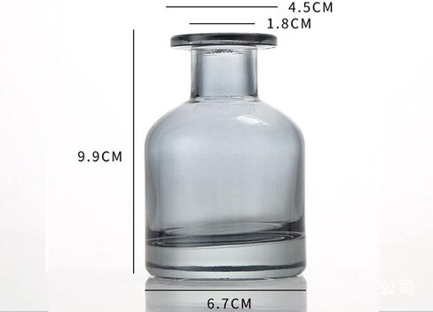 Pack of 1 Empty Glass Diffuser Bottle Aromatherapy Container Jar Fragrance Accessories Use for DIY Replacement Diffuser Sticks Sets Essential Oils Crafts Decor(Gray) in Saudi Arabia