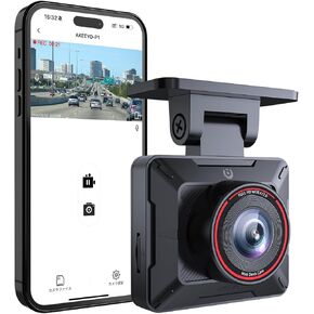 Dash Cam FHD 1080P Car Camera, AKEEYO WiFi Dash Camera for Cars,Mini Front Wireless Dash Cam with App,WDR Night Vision, G-Sensor,24H Parking Mode, Loop Recording, Dashcam Support 256GB Max